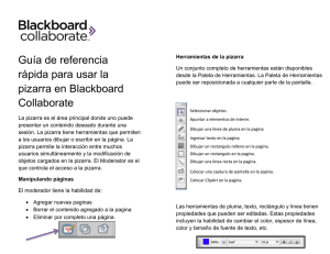 Guía de referencia rápida para usar la pizarra en Blackboard