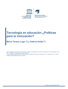 Tecnología en educación ¿Políticas para la innovación?