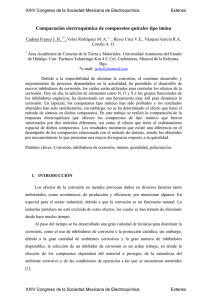 Comparación electroquímica de compuestos quirales tipo imina