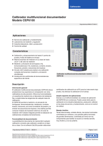 Calibrador multifuncional documentador Modelo CEP6100