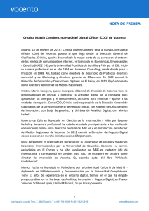 Cristina Martín Conejero, nueva Chief Digital Officer (CDO)