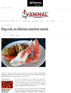 King crab, un delicioso monstruo marino