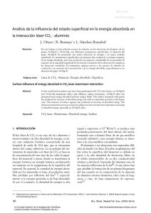 Análisis de la influencia del estado superficial en la energía