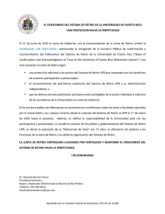 Boletín Sistema de Retiro UPR - Universidad de Puerto Rico
