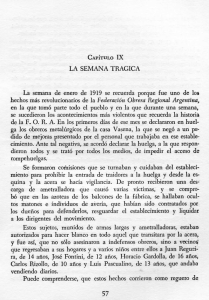 CAPÍTULO I X LA SEMANA TRAGICA La semana de enero de 1919