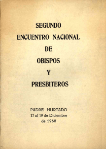 SEGUNDO ENCUENTRO NACIONAL DE OBISPOS Y PRESBITEROS