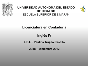 Past continuous - Universidad Autónoma del Estado de Hidalgo