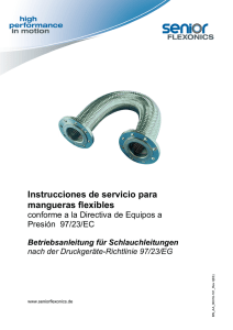 Instrucciones de servicio para mangueras flexibles