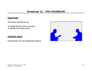 Broadcast 12: THE COUNSELOR