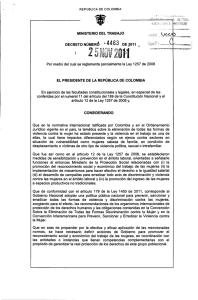 Decreto 4463 de 2011 - Presidencia de la República de Colombia