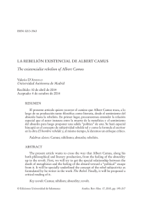 La rebelión existencial de Albert Camus = The existencialist