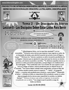 Los Discípulos Deben Estar Listos\L Para Servir