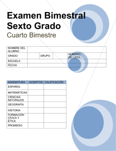 Examen Bimestral Sexto Grado - UPN 303