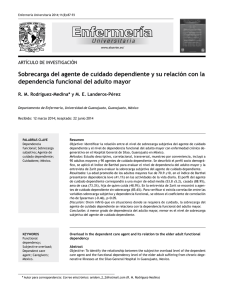 Sobrecarga del agente de cuidado dependiente y su relación con la