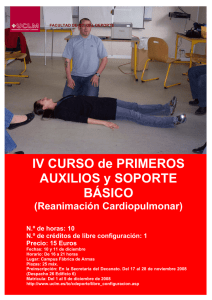 IV CURSO de PRIMEROS AUXILIOS y SOPORTE BÁSICO