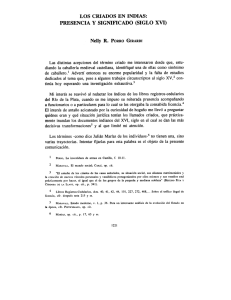 LOS CRIADOS EN INDIAS: PRESENCIA Y SIGNIFICADO (SIGLO XVI)