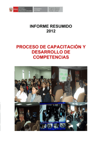 Capacitación 2012 - Ministerio de la Mujer y Poblaciones Vulnerables