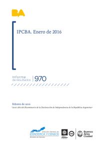 IPCBA. Enero de 2016 - Estadística y Censos