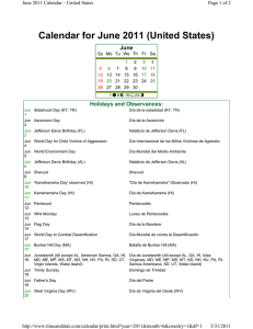 Calendar for June 2011 (United States)