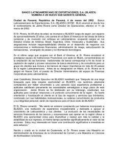 BANCO LATINOAMERICANO DE EXPORTACIONES, S.A. (BLADEX