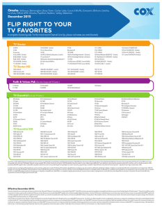 FLIP RIGHT TO YOUR TV FAVORITES