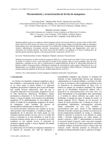 Mecanosíntesis y caracterización de ferrita de manganeso