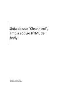 Manual de uso “Cleanhtml”, limpia código HTML del body