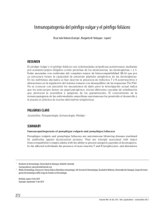 Inmunopatogenia del pénfigo vulgar y el pénfigo foliáceo