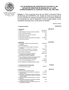 ley de ingresos del municipio de coatzintla, del estado de veracruz