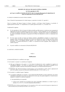 DECISIÓN (UE) 2015/ 1613 DEL BANCO CENTRAL EUROPEO