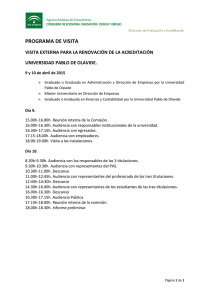 programa de visita - Universidad Pablo de Olavide, de Sevilla