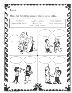 Choose trom the list of expressions to fill in the cartoon bubbles.