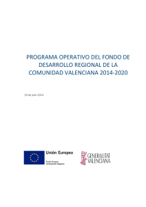 Programa Operativo FEDER de la Comunidad Valenciana 2014-2020