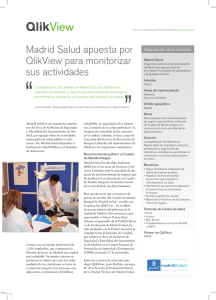 Madrid Salud apuesta por QlikView para monitorizar sus actividades