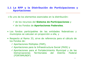 1.1 La RFP y la Distribución de Participaciones y Aportaciones