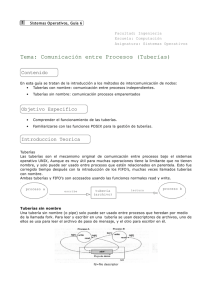 Tema: Comunicación entre Procesos (Tuberías)