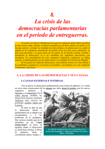 8. La crisis de las democracias parlamentarias en el periodo de