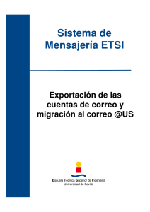 Manual de migración correo ETSI - Escuela Técnica Superior de