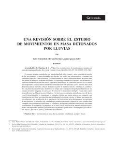 una revisi&oacute;n sobre el estudio de movimientos en masa detonados
