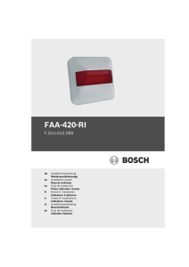 FAA-420-RI - Bosch Security Systems
