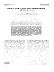 Las teorías personales sobre el logro académico y su relación con