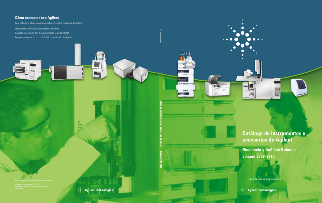 Catálogo de instrumentos y accesorios de Agilent