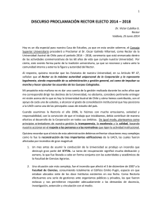 Discurso Proclamación nuevo Rector, Junio 2014