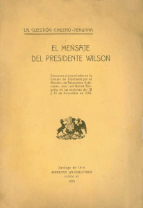 EL MENSAJE DEL PRESIDENTE WILSON