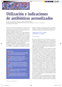 Utilización e indicaciones de antibióticos aerosolizados