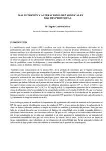 alteraciones metabolicas y malnutricin en dilisis