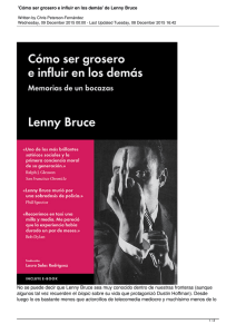 `Cómo ser grosero e influir en los demás` de Lenny Bruce