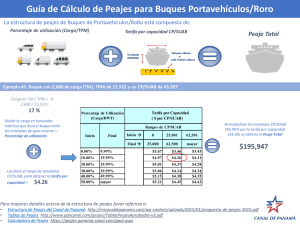Guía de Cálculo de Peajes para Buques Portavehículos/Roro