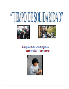 Tiempo de solidaridad - Colegio "San Calixto"