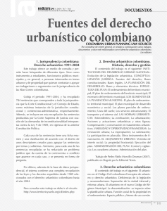 Fuentes del derecho urbanístico colombiano